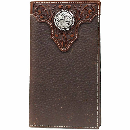 Ariat Leather Rodeo Wallet with Silver Concho, Brown