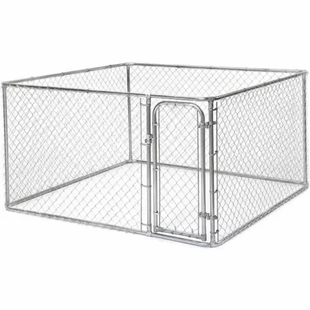 FENCEMASTER Kennel System DIY Chain Link Dog Kennel 4' x 7.5' x 7.5' Dog Kennels