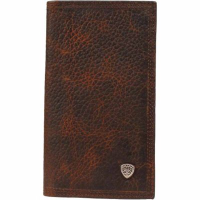 Ariat Leather Rodeo Wallet with Concho, Brown