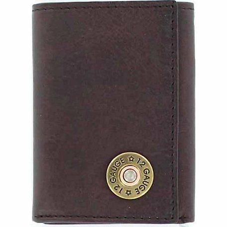 Nocona Leather Trifold Wallet with 12-Gauge Concho, N5429902