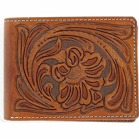 Nocona Embossed Leather Bifold Wallet with Removable Passcase