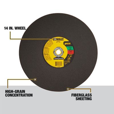 Image showing  14 in. x 1/8 in. x 1 in. A24/C24P High Speed Metal & Concrete Cutting Wheel, Thin 0.045 in. Wheel Design