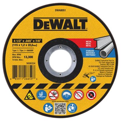 DEWALT 4 1/2 x .045 x 7/8in. Metal Cutoff Wheel