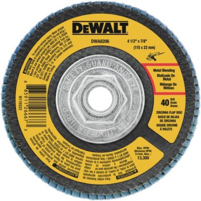 DEWALT 4-1/2 In. x 7/8 in. 40 Grit Zirconia Flap Disc