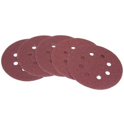 Mibro 5 in. 60 Grit Hook and Loop Sanding Discs, 5 Pack