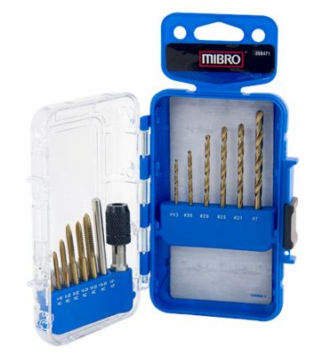 Mibro 13 pc. Titanium Tap and Drill Bit Set