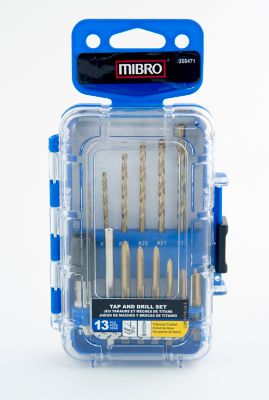 Image showing  13 pc. Titanium Tap and Drill Bit Set