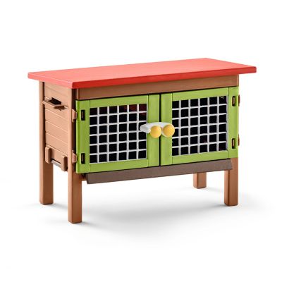 Image showing  8 pc. Rabbit Hutch with Rabbits and Feed Playset