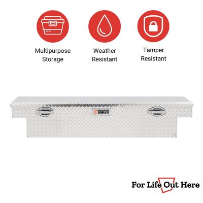 Image showing 8 th Tractor Supply 8.4 cu. ft. Aluminum Standard-Profile Crossover Truck Tool Box for Full-Size Trucks, 70 x 20in.