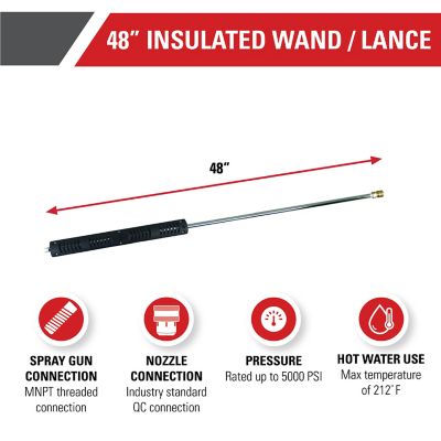 Image showing  48 in. 5,000 PSI Insulated Pressure Washer Hot Water Lance