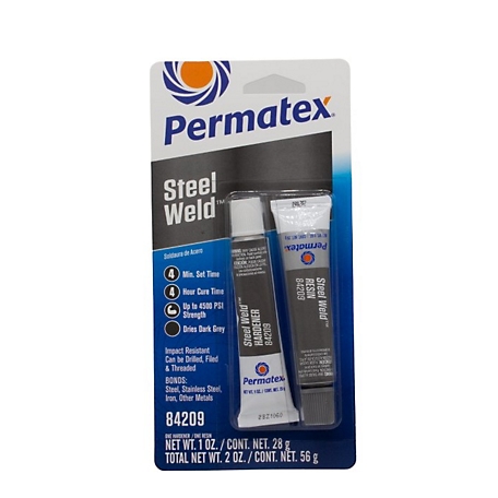Permatex 2 oz. Steel Weld Epoxy, for High Temperatures up to 500 Degrees Fahrenheit