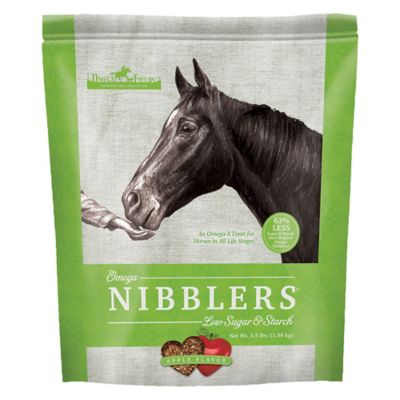 Omega Fields Nibblers Low Sugar Starch Apple Flavor Horse Treats, 3.5 lb., Approximately 215 ct.