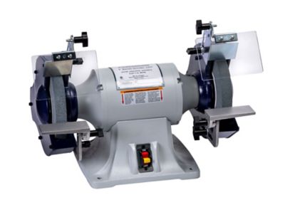 Image showing  8 in. 7.0/3.5A 3/4 HP 115/230V Bench Grinder with Dust Collection, 21 in. x 13 in.
