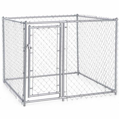 Lucky Dog 4 ft. x 5 ft. x 5 ft. Galvanized Chain Link Dog Kennel Kit