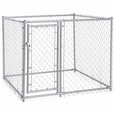 Lucky Dog 4 ft. x 5 ft. x 5 ft. Galvanized Chain Link Dog Kennel Kit -  CL 40528