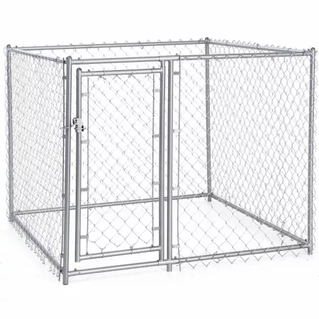 Lucky Dog 4' x 5' x 5' Galvanized Chain Link Dog Kennel Kit Dog Kennels