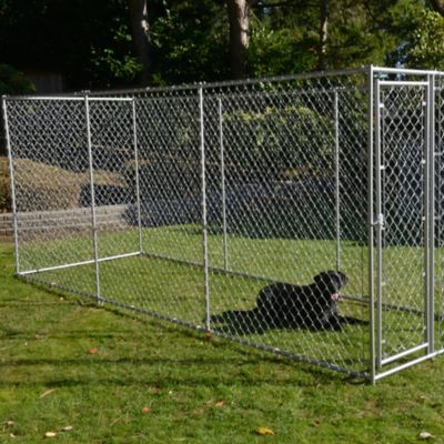 Image showing  6 ft. x 5 ft. x 15 ft. Penthouse Chain Link Dog Kennel DIY Kit