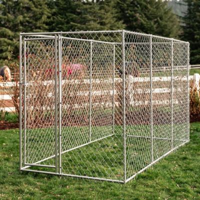 Image showing  6 ft. x 5 ft. x 15 ft. Penthouse Chain Link Dog Kennel DIY Kit