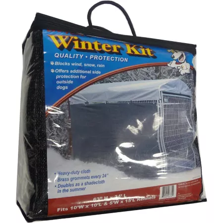 Lucky Dog Winter Screen Kennel Kit Side Screen 57 in x 34 ft. Dog Kennel Covers & Pans