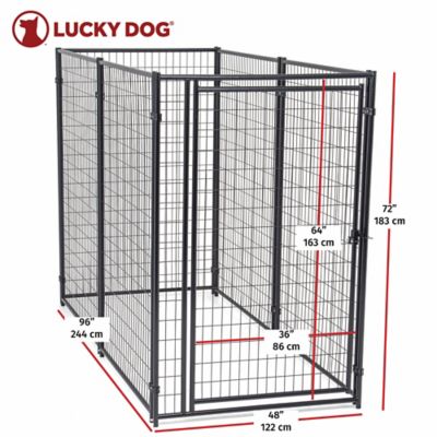 Image showing  6 ft. x 5 ft. x 10 ft. Modular Welded Wire Dog Kennel, Black