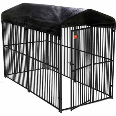 Lucky Dog 6 ft. x 5 ft. x 10 ft. European Style Welded Wire Dog Kennel with Cover -  CL 65153