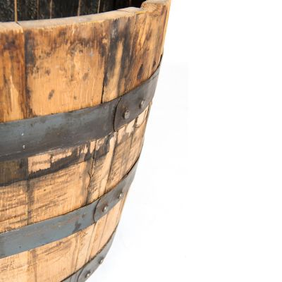 Half Oak Whiskey Barrel Planter B100, Wine Barrel Mirror Targets