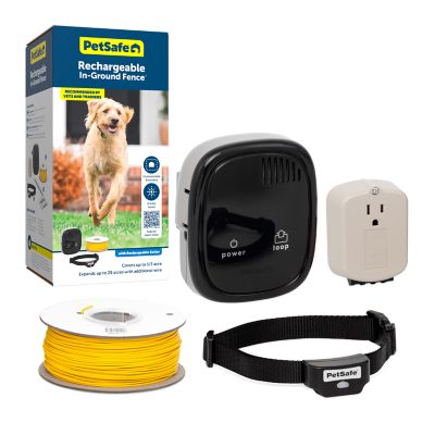 PetSafe Rechargeable In-Ground Fence for Dogs and Cats This rechargeable in ground dog fence is a great solution to not having a fence for our 4 legged friends