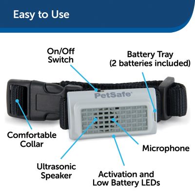 Image showing  Ultrasonic Bark Control Dog Collar for Large and Small Dogs 8 lb. or Larger with 28 in. or Smaller Necks