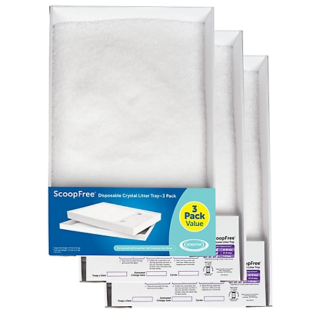 PetSafe ScoopFree Litter Box Tray Refills with Sensitive Crystals, 3-Pack