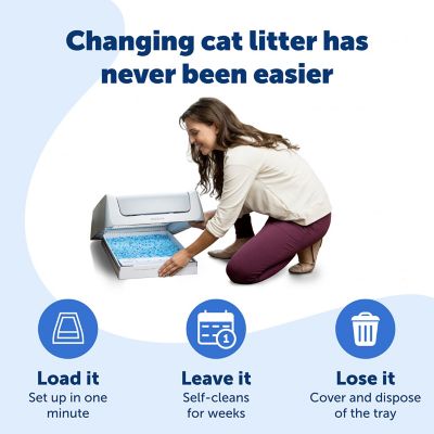Image showing 3 th PetSafe Scoop-Free Litter Box Tray Refill with Lavender Crystals, 1 pk.