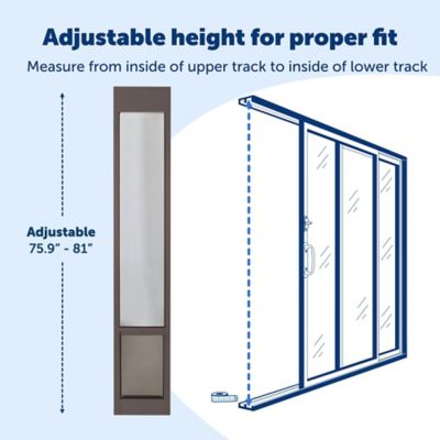 Image showing 8 th PetSafe 81 in. Sliding Glass Pet Door, 1 pc., Bronze