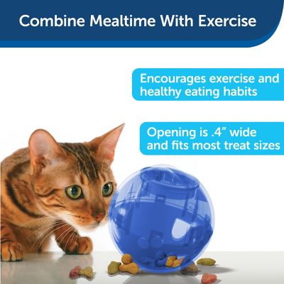 Image showing  Slimcat Feeder Ball Interactive Cat Toy, Blue