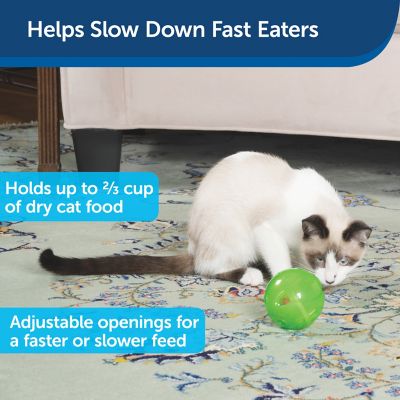Image showing  Slimcat Feeder Ball - Interactive Game for Your Cat - Fill with Food and Treats - Green