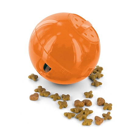 PetSafe SlimCat Feeder Ball Interactive Cat Toy, Orange