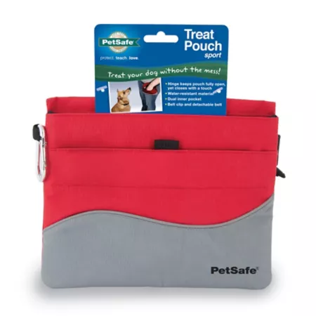 PetSafe Sport Pet Treat Pouch 7.5" x 6.5" Red Pet Portable Water & Food Containers