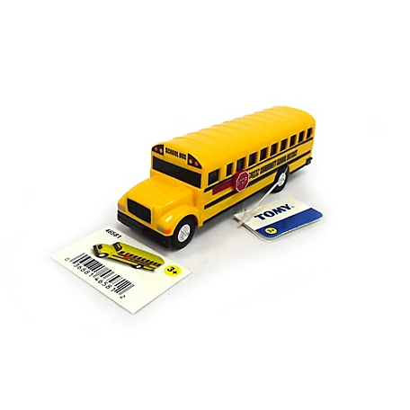 TOMY 4.3 in. School Bus Toy, For Ages 3+