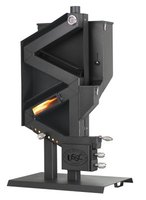 US Stove Pellet Gravity Feed Non-Electric Wiseway Stove, 2,000 sq. ft.