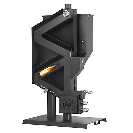 US Stove Pellet Gravity Feed Non-Electric Wiseway Stove, 2,000 sq. ft.