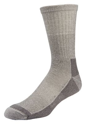 Little Hotties Men's Outdoor Hiker Wool Crew Socks, Gray, 4 Pair ...