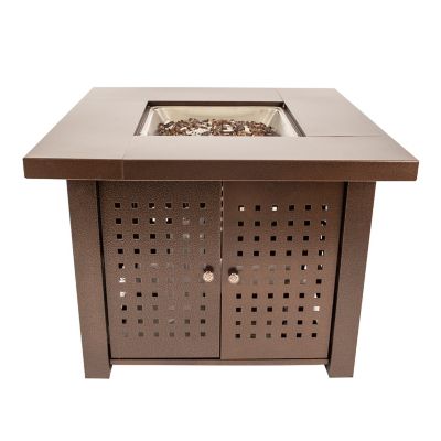 Pleasant Hearth Eden 38 In Square Gas Fire Pit Table At Tractor