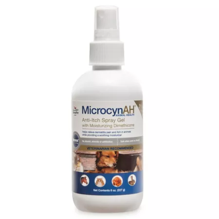 MicrocynAH Anti-Itch Spray with Dimenthicone for Pets 8 oz. Hot Spot & Itch Relief