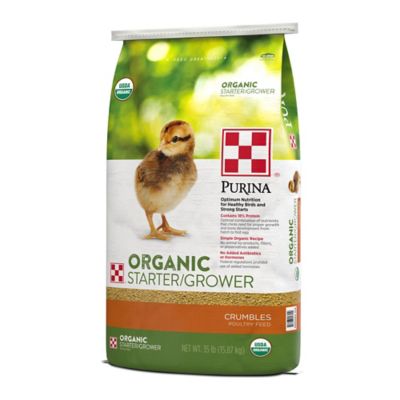Image showing  Organic Starter-Grower Crumbles Chick Feed, 35 lb. Bag