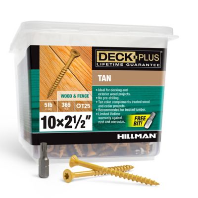 Hillman Deck Plus Tan Deck Screws (#10 x 2-1/2 in.) -365 Pack