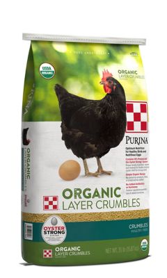 Purina Organic Layer Hen Crumbles Poultry Feed, 35 lb. Bag