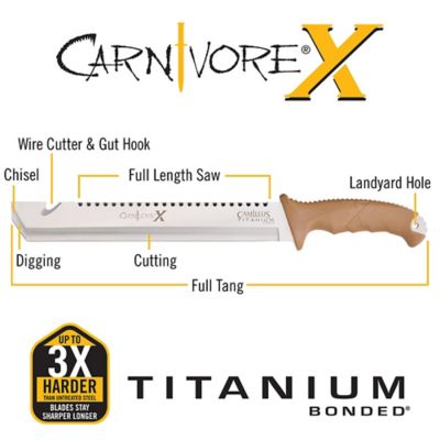 Image showing  12 in. Carnivore x Titanium Bonded Machete Multi-Purpose Knife, 19236