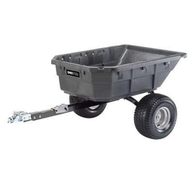 Ohio Steel Tow Behind 12.5 cu. ft. Poly Swivel ATV Dump Cart, 1,250 lb. Capacity ATV Cart with hitch