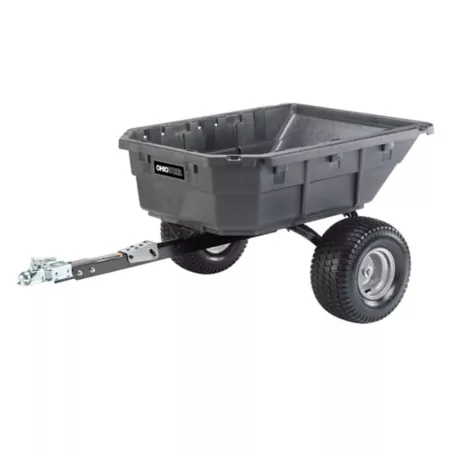 Ohio Steel towable behind 12.5 cu Poly Swivel ATV Dump Cart 1 250 lb Capacity 1 250 lb. Mower Attachments