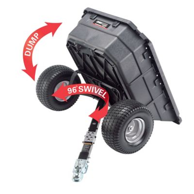 Image showing  Tow-Behind 12.5 cu. ft. Poly Swivel ATV Dump Cart, 1,250 lb. Capacity