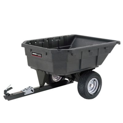 Ohio Steel Tow Behind 12.5 cu. ft. Poly Swivel Heavy-Duty Dump Cart, 1,000 lb. Capacity Ohio Steel Tow Behind 12