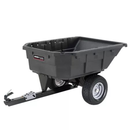 Ohio Steel towable behind 12.5 cu Heavy Duty Swivel Poly Dump Cart 1 000 lb cu ft Capacity Mower Attachments